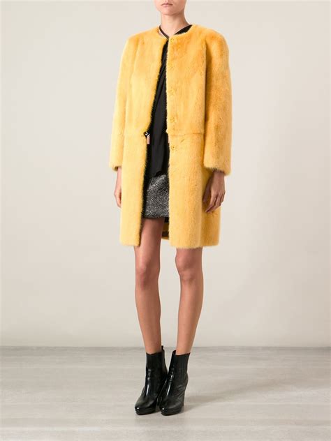 fendi yellow coat|vintage Fendi coat.